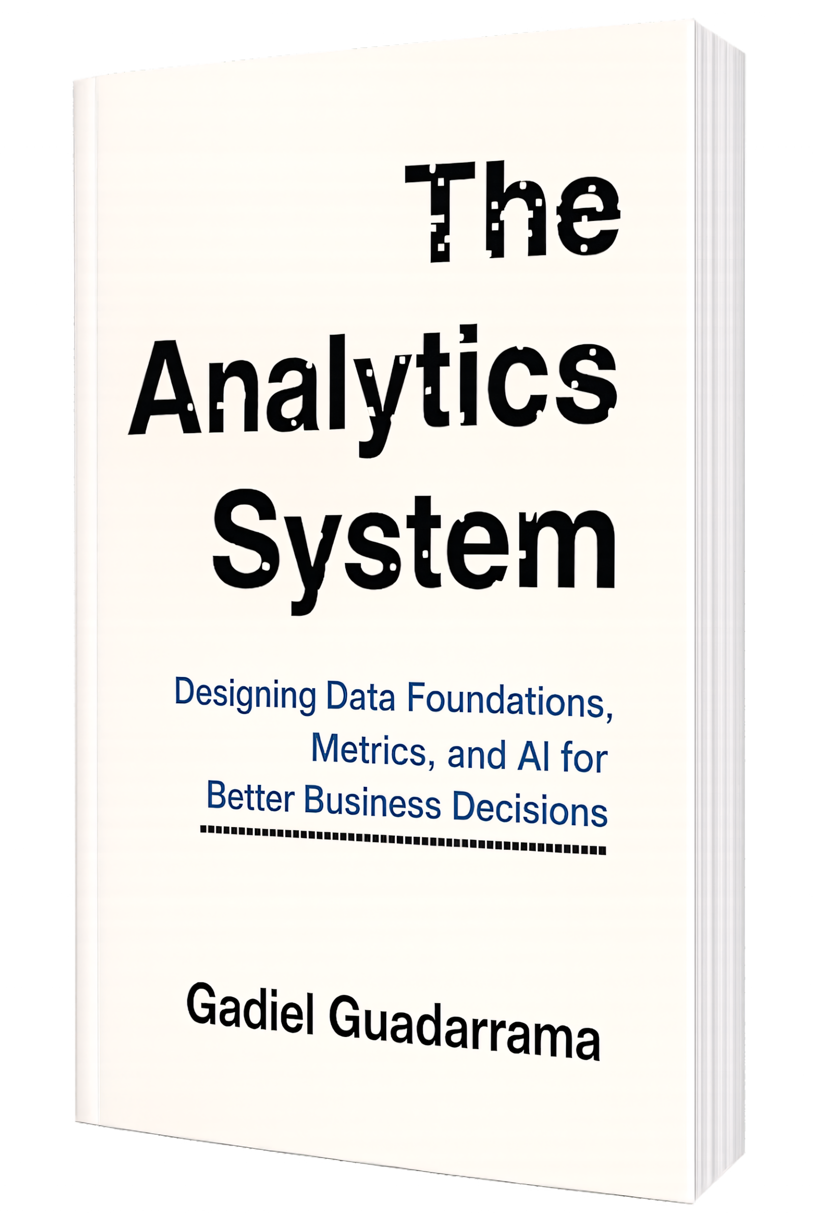 The Analytics System by Gadiel Guadarrama — book cover mockup